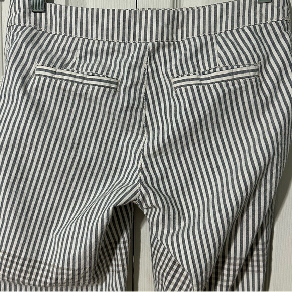 Anthropologie Cartonnier striped embroidered cropped pant 0 - Picture 8 of 13